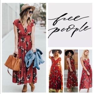 Free people “all I got “ dress size 4 color red